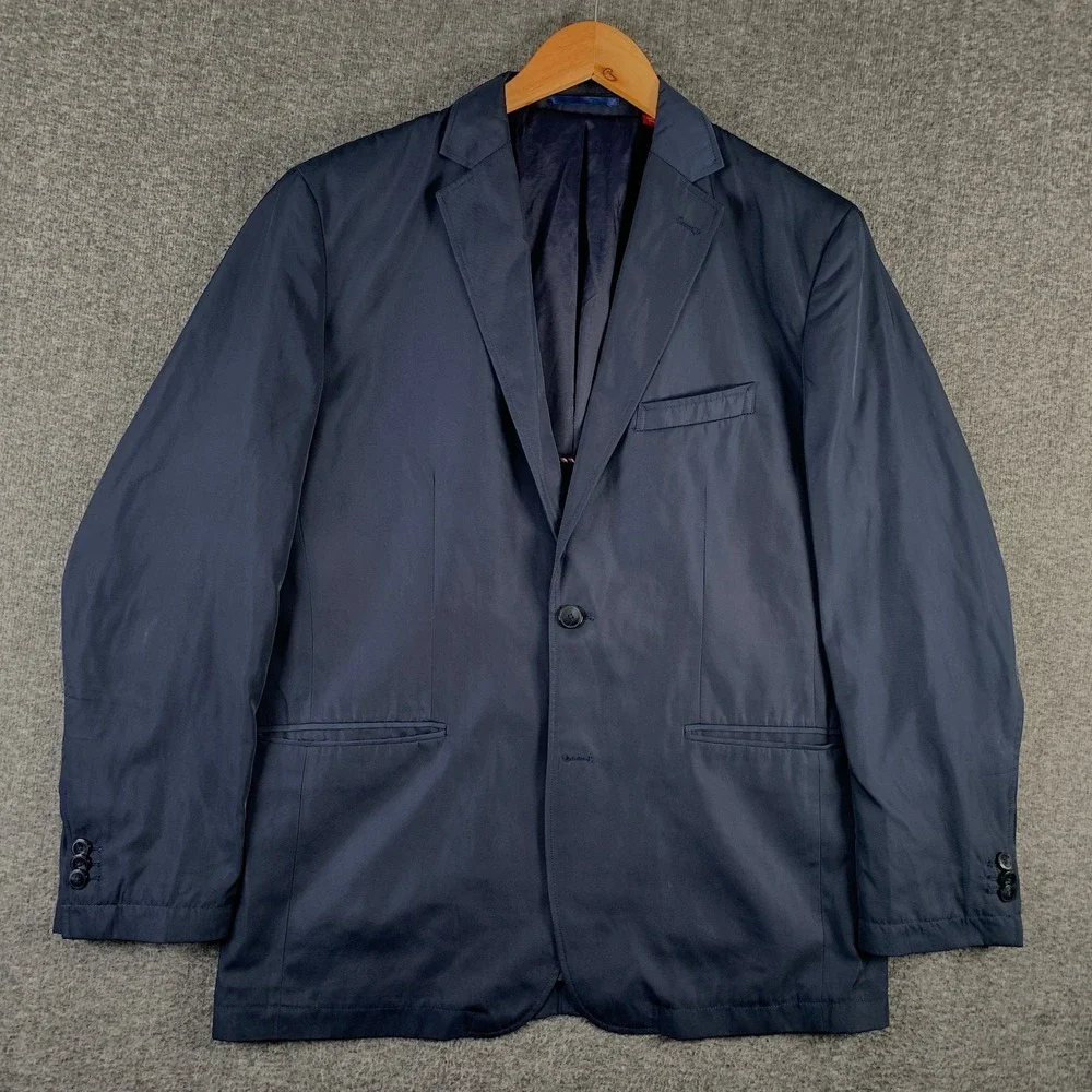 Johnston Murphy XC4 Blazer Men Large Navy Extreme Comfort Performance Sport Coat